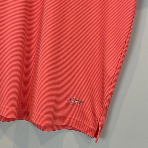 Greg Norman Men's Medium Performance Polo - ML75 coral color w/muted str… - Picture 8 of 9